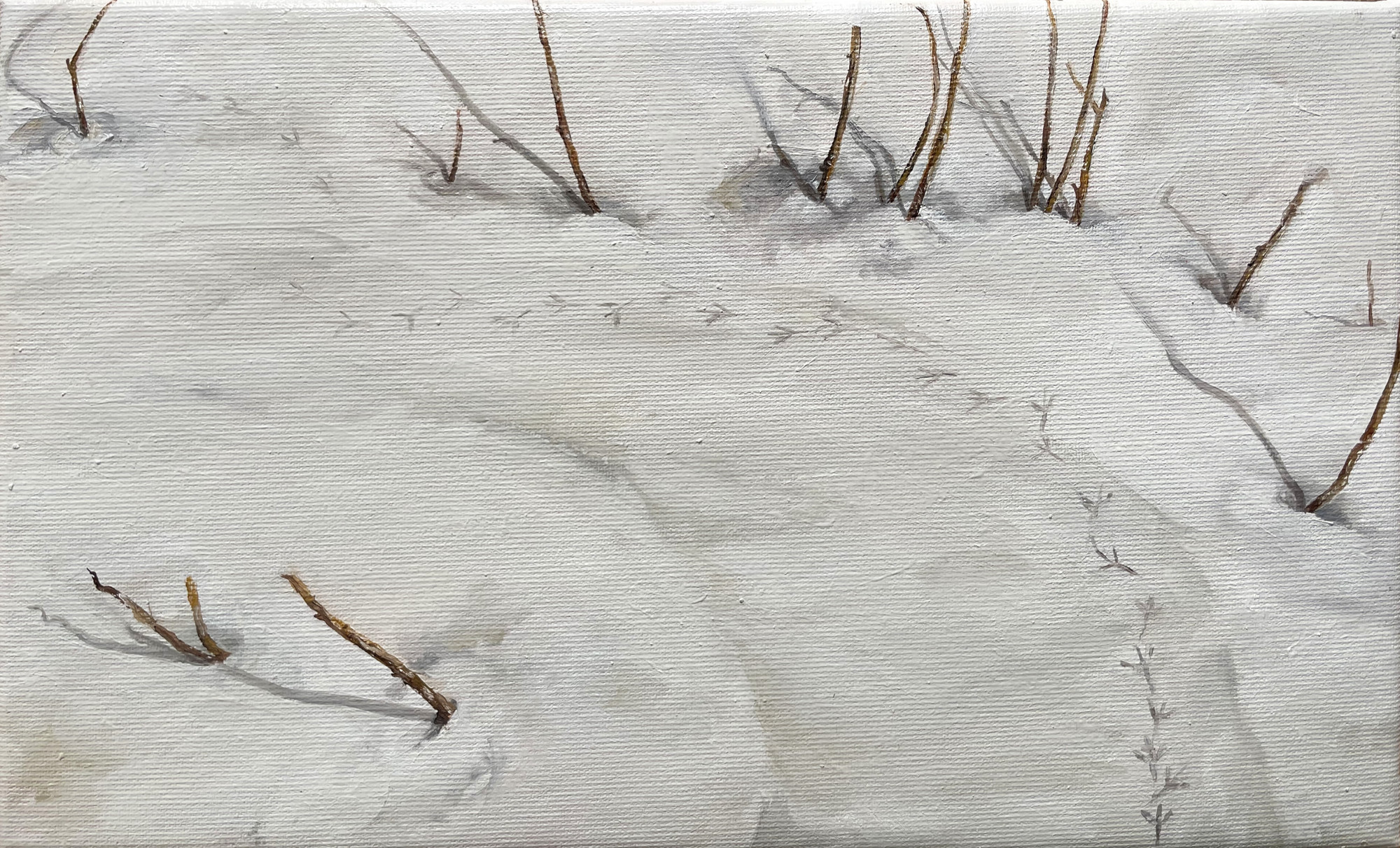 La vie brisée Deniz Bayav_20x33cm Huile et acrylique sur toile_1
