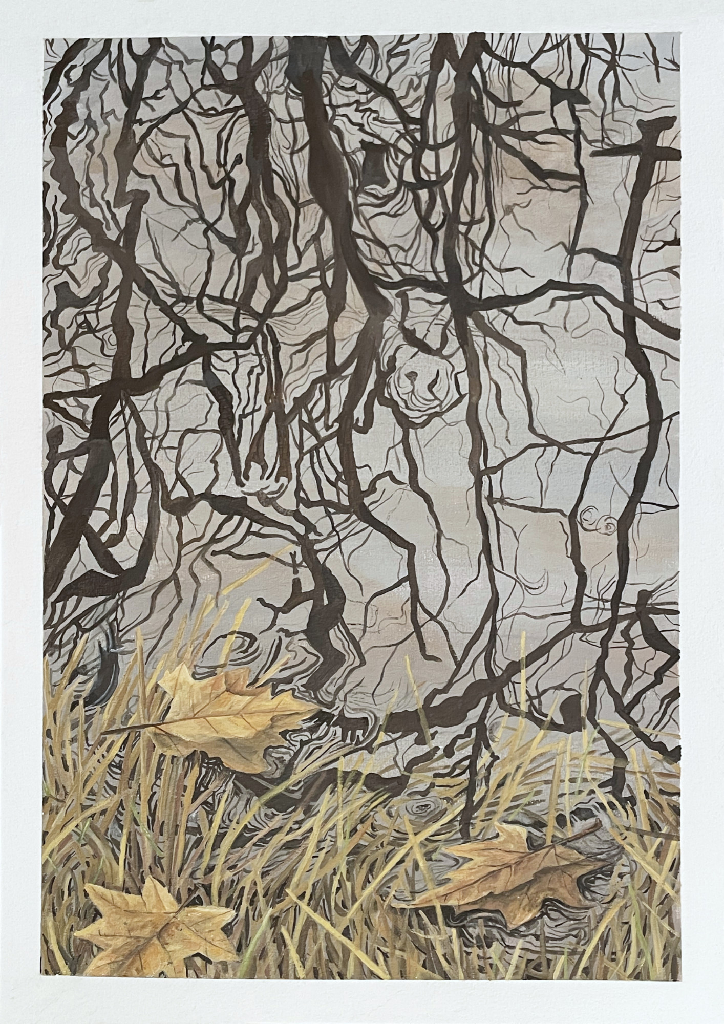 Réunir à la Surface Deniz Bayav_46x32cm Acrilique sur papier_8