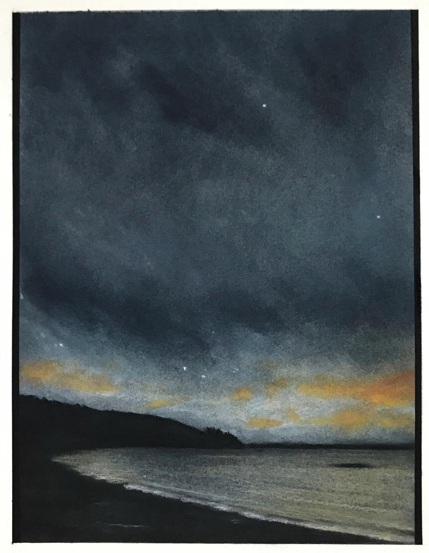 Épuisement du motif (petite grève) 40x30cm 2024