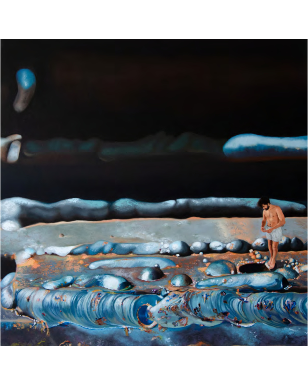 Julie Chevassus_La vallée des mirages_huile sur bois_70x70cm_2025