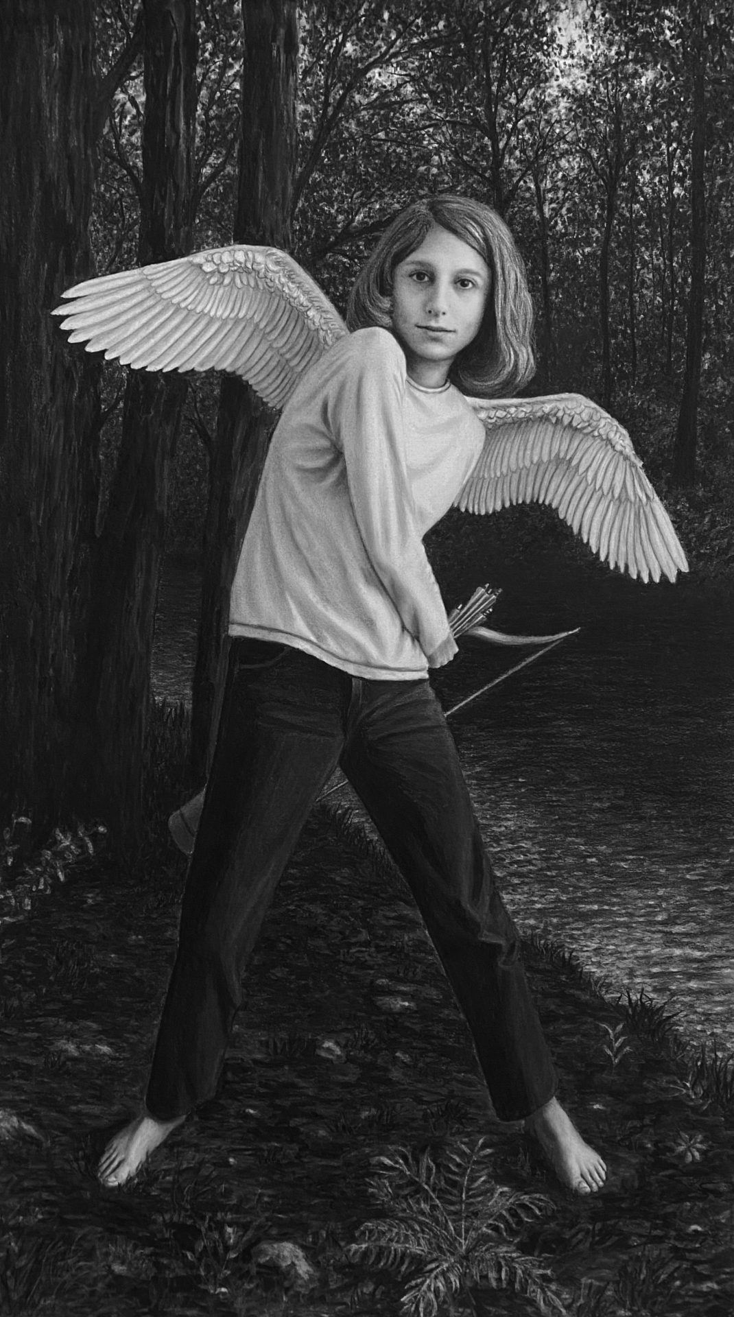 L'arc du Tendre Aurélie Sicas_Fusain sur papier_100x70cm_2026