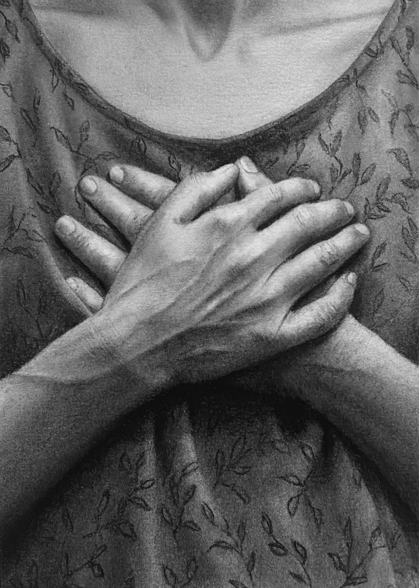 Tendre sur Estime Aurélie Sicas_Fusain sur papier_30x24cm_2025