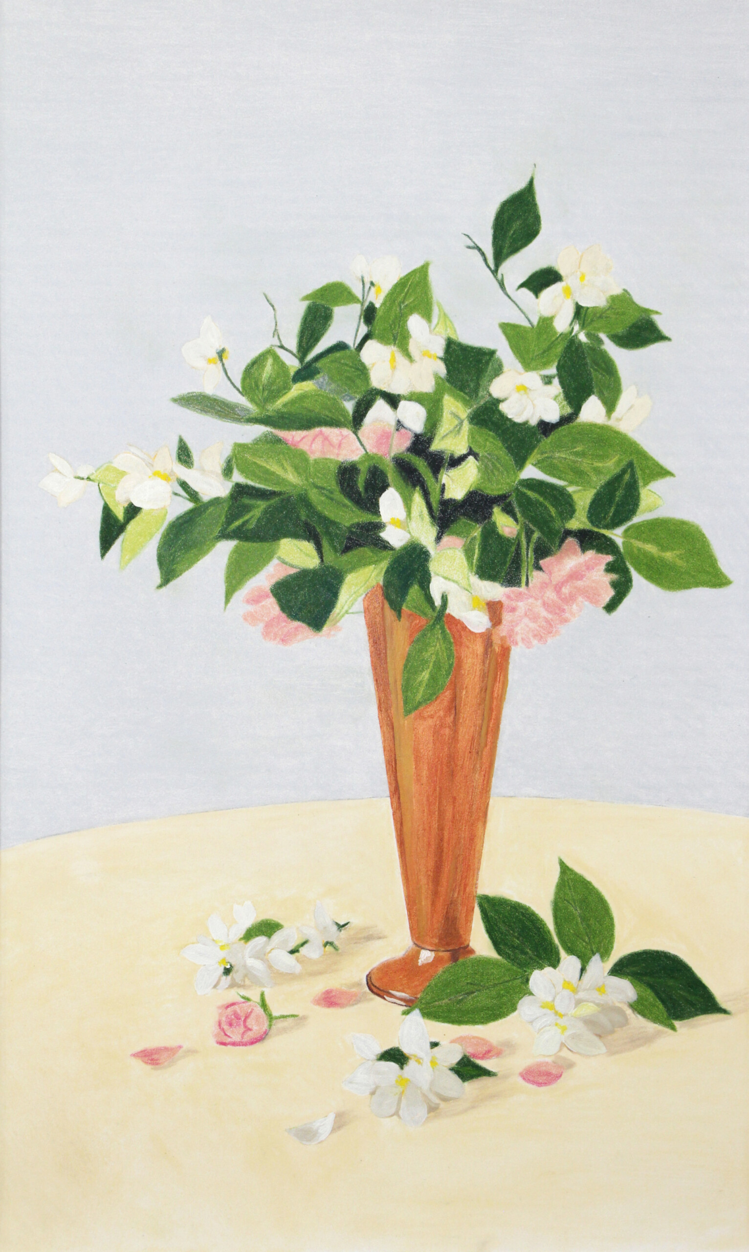 Bouquet de printemps Gabriel Riesnert_Dessin sur papier_50x30cm_2026_New_1